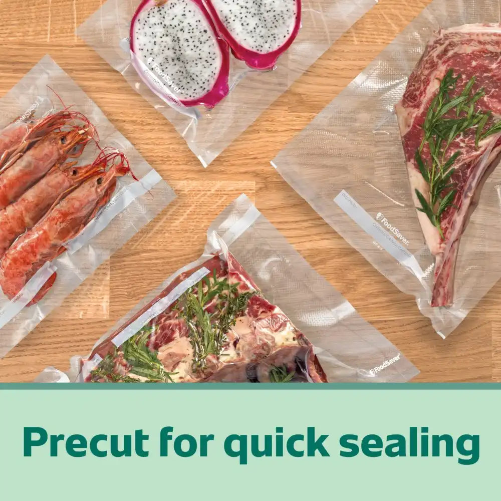 FoodSaver Heavy Duty Quart Vacuum Seal Bags, 44pk with Triple Threat Protection